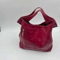 ราคา กระเป๋าถือ หนังแท้ นุ่มมาก สีแดง ทรงสวย มือสอง (41312446856)