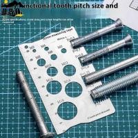 ราคา H&B สกรูเกลียว Pitch Gauge ไม้บรรทัดเครื่องมือวัด Bolt Nut เมตริกเครื่องจักรกลด้ายสกรูตัดเกจวัดมุมรุ่นวัด {th} (49362432165)