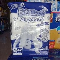 ราคา เบบี้เลิฟ เพลย์แพ้นท์ กางเกงผ้าอ้อมสำเร็จรูป XL42ชิ้น Boys&Girls (28259190735)
