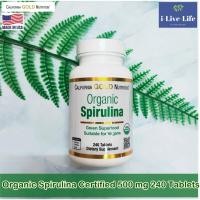 ราคา สาหร่ายสไปรูริน่า Organic Spirulina 500 mg 240 Tablets - California Gold Nutrition (7009863767)