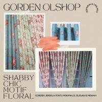 ราคา HIJAU UNGU Shabby Chic ผ้าม่านกันแสงลายดอกไม้นําเข้า Minimalist ผ้าม่านสีชมพูสีม่วงสีเขียวสีฟ้า (29082812586)