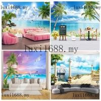 ราคา Custom Tropical Beach ภาพจิตรกรรมฝาผนัง Self กาว Ocean View วอลล์เปเปอร์มะพร้าว Dolphin Rainbow ห้องนั่งเล่นห้องนอนตกแต่งบ้าน (54510779305)