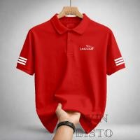 ราคา เสื้อโปโลผู้ชายล่าสุด Premium Cotton Jaguar Logo White Cool Comfort Slim Fit unisex (53208578143)