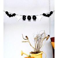 ราคา แบนเนอร์แบนเนอร์แบนเนอร์แขวนตกแต่งฮาโลวีน 3 ม. ยาว BOO ตัวอักษรพร้อมค้างคาวและผี (42129466835)