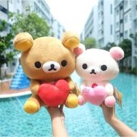 ราคา ตุ๊กตา Rilakkuma คุมะ & Korilakkuma โคริลัค ท่านั่ง ถือหัวใจ (374845986)