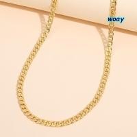 ราคา WOAY สร้อยคอชุบทอง, 18K Gold Plated 18K Gold Necklace, แฟชั่นหลายขนาดโลหะสร้อยข้อมือชุบทองหญิง (49460868102)