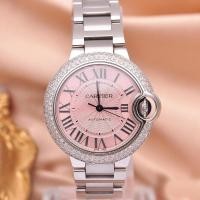 ราคา Cartier Cartier Blue Balloon Pink Dial Diamond 33 นาฬิกาเส้นผ่านศูนย์กลางนาฬิกาจักรกลอัตโนมัติสุภาพสตรี W6920100 (57062525150)