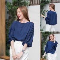 ราคา พร้อมส่ง เสื้อคอปาด เอวจั้มทรงแขนบอลลูน ทรงเสื้อฟรีไซส์ เนื้อผ้าสบาย #l154shop_337 (14903506785)