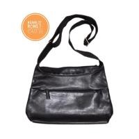 ราคา [Brand] กระเป๋าสะพายข้างหนังแท้เรียบ COMME แฟชั่น unisex (44321693318)