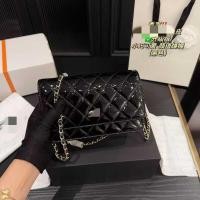 ราคา กระเป๋าสะพายข้างคลาสสิกสําหรับสตรีลายหนังแกะและหัวเข็มขัดสีทอง (26594873732)