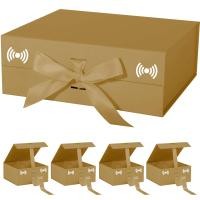 ราคา กล่องของขวัญขนาดใหญ่ 5 แพ็คพร้อมริบบิ้น ขนาด 9.5x7.1x4.3 นิ้ว กล่องขนาดใหญ่พร้อมฝาปิดแม่เหล็ก ทรงสี่เหลี่ยมผืนผ้า พับได้ หรูหรา เหมาะสําหรับห่อของขวัญงานแต่งงาน (54161100122)
