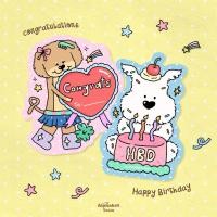 ราคา Alphabet town postcard / การ์ด Happy birthday , Congrats (55310507442)