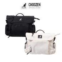 ราคา KANGOL Shoulder Bag กระเป๋าสะพายข้าง ตกแต่งโลโก้ kangol สีขาว , ดำ 64558706 (43400160508)