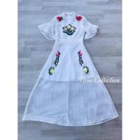 ราคา มือ 1 XL เดรสสีขาว ป้าย Bo rich Ta (8511738285)