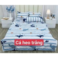 ราคา ชุดเครื่องนอน 5 ชิ้น โพลี ฝ้าย - ผ้าคลุมที่นอน 2–10 ซม. นุ่มสุดๆ - ดีไซน์สวย - ลายปลาโลมาสีขาว (52960690709)