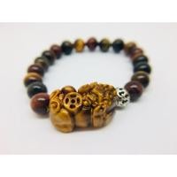 ราคา สร้อยข้อมือหินปี่เซี๊ยะ หินไทเกอร์อาย (1164333169)