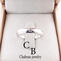 ราคา แหวนเพชร ตัวเรือนเงินแท้ ชุปทองคำขาว 18K เพชรMoissanite 10 ตัง (22960754443)