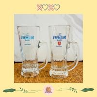 ราคา แก้วเบียร์มีหูจับ ทรงสูง The Premium Malt's Suntory Beer ขนาดใหญ่ มือสอง จากญี่ปุ่น (43278488909)