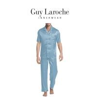 ราคา ส่งต่อ GUY LAROCHE ชุดนอนขายาวแขนสั้น ผ้าซาติน สีฟ้า (JPP7904R0LB) มือสอง ไม่มีตำหนิ Size M (42113730440)