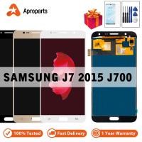 ราคา Aaa+++ หน้าจอแสดงผล LCD คุณภาพสูง พร้อมแผงหน้าจอสัมผัส แบบเปลี่ยน สําหรับ Samsung Galaxy J7 2015 J700 J700F J700M J700H DS (1586934192)