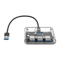 ราคา ORICO LV1U3 ยี่ห้อใหม่ 4 พอร์ต USB 3.0 HUB โปร่งใส Series ภายนอก Micro USB Power Supply สำหรับคอมพิวเตอร์อุปกรณ์เสริมควา (11963658967)