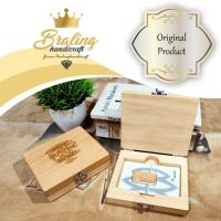 ราคา Antam Gold Box Natural Rustic Wood UBS LM MiniGold Precious Metal Gift Box Gift Box (19357890490)