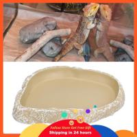 ราคา Supergoodsales Supergoodsales ชามอาหารสัตว์เลื้อยคลานสัตว์เลี้ยงให้อาหารจานสำหรับพิพิธภัณฑ์สัตว์น้ำเต่าเต่าจิ้งจกตกแต่งและรักษาสีเหลือง (48062115619)
