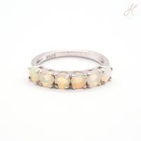ราคา แหวนแถวครึ่งวงไวท์โอปอล-Ring White Opal (28264091708)