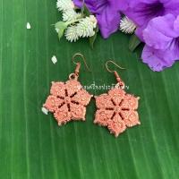 ราคา ต่างหูลายล้านนา แบบลายไทย สีโรสโกลด์ ( 1 คู่ )ต่างหูแบบเจาะพร้อมส่ง (3691221680)