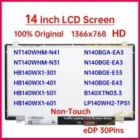 ราคา 14 "หน้าจอ LCD NT140WHM-N41 N31 HB140WX1-301 401 501 N140BGA-EA3 N140BGE-EA3 E33 E43 B140XTN03.3 LP140WH2-TPS1 จอแสดงผลแผง (47762410593)