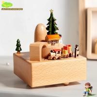 ราคา SWEE กล่องดนตรีไม้, งานฝีมือไม้ Retro Rotary Music Box, Vintage Carousel Music Box เครื่องประดับสะสม (55507334186)