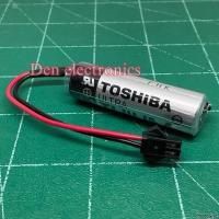 ราคา ER6V / 3.6V TOSHIBA แท้ (แจ็คดำมีปีก) แบตเตอรี่ ลิเธียม Battery Lithium for PLC แบตใหม่ สินค้าพร้อมส่ง (25866540411)