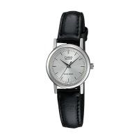 ราคา Casio Standard นาฬิกาข้อมือผู้หญิง สายหนังแท้ รุ่น LTP-1095E-7A (CMG) - สีดำ (1716823338)