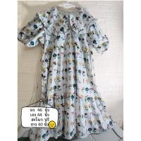 ราคา เดรสยาวคอปกทหารเรือสีฟ้าอ่อนสวยผ้าดีสุดๆ (41007545191)