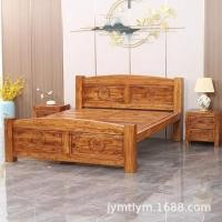 ราคา เก่า Elm เตียงโบราณทั้งหมดไม้เนื้อแข็งห้องนอนเตียงคู่ B & B Tenons Log เตียง Distressed หนึ่งเมตรแปด Elm เตียง (50208419886)
