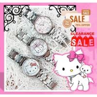 ราคา Hello kitty (ถูกที่สุด) นาฬิกาข้อมือเด็กหญิงวัยรุ่น สายเหล็ก นาฬิกาคิตตี้ วัยนักเรียน สายสีเงิน สินค้าถูกๆโละโรงงาน S109 (29701079231)