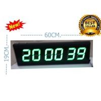ราคา MBShop นาฬิกาดิจิตอล LED DIGITAL CLOCK ขนาด 60x19cm.ตัวเลขสีเขียว แขวนผนัง รุ่น6020 (1507154869)