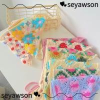ราคา SEYAWSON สาวดอกไม้ Headscarf, โครเชต์ภาษาฝรั่งเศสคํา Pastoral สไตล์สามเหลี่ยมแถบคาดศีรษะ, Sweet Hollow Handmade ถักชายหาดวันหยุดผม Access (56362373294)