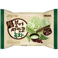 ราคา [8801104305136] Binggrae Samanco Green Tea Ice Cream 150 บิงเกร ซามันโก ไอศกรีมแซนด์วิชรสชาเขียว (50611251273)