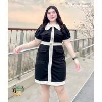 ราคา เดรสสาวอวบ D55 ชุดไปเที่ยวสาวอวบ ชุดไปงานสาวอวบ ชุดไปคาเฟ่สาวอวบ ชุดใส่ทำงานสาวอวบ ชุดคนอ้วน (22063939684)