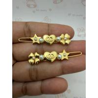 ราคา พร้อมส่ง กิ๊บ D ไข่มุกสีทอง ทองเหลือง ไม่คัน ราคาเป็นคู่ (44556330314)