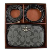 ราคา COACH แท้ % Convertible Signature Belt/bag Black Smoke Pebbled Leather 2 Straps (2559942453)