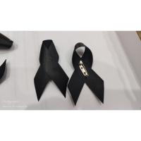 ราคา โบว์ริบบิ้นผ้า โบว์สีดำ โบว์เข็มกลัดไว้อาลัย (44851939848)