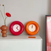 ราคา (พร้อมส่ง) Round clock & Mailbox clock นาฬิกาแขวนผนัง beamloop นาฬิกาตั้งโต๊ะ สีแดงสีเหลือง (27601647636)