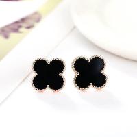 ราคา SSA แฟชั่นเกาหลี Four Leaf Clover Shell Stud ต่างหูเครื่องประดับ (54354927270)