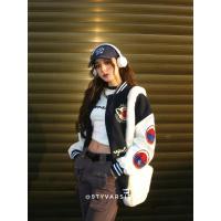ราคา Bomber Varsity Jacket Achock BASEBALL Unisex BASEBALL FeltSleeveLeather ปักโลโก้ 2 ชั้น 9tyvarsity (26681000815)