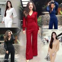 ราคา สอบถามสต้อกก่อนโอนค่า ชุดใส่ออกงาน จั๊มสูทขายาวแขนยาว จั้มสูทสี ขาว กรม ชมพูน้ำตาลครีม นู้ดเหลืองดำ แดง น้ำตาล 2899 4099 (5309902392)