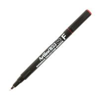ราคา Artline ปากกาเขียนแผ่นใสลบไม่ได้ (F) รุ่น EK-853 สีแดง (19279778045)