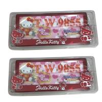ราคา กรอบกันน้ำ กรอบป้ายทะเบียนรถยนต์ คิตตี้#kitty กรอบพลาสติก(ABS) สีแดงเงา (28525174756)