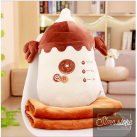 ราคา หมอนรูปขวดนม 3-ใน-1 สุดน่ารัก ผ้าสักหลาดกํามะหยี่นุ่มพิเศษ ผ้าห่มสํานักงานและหมอน SD3-BinhSua (41663537992)